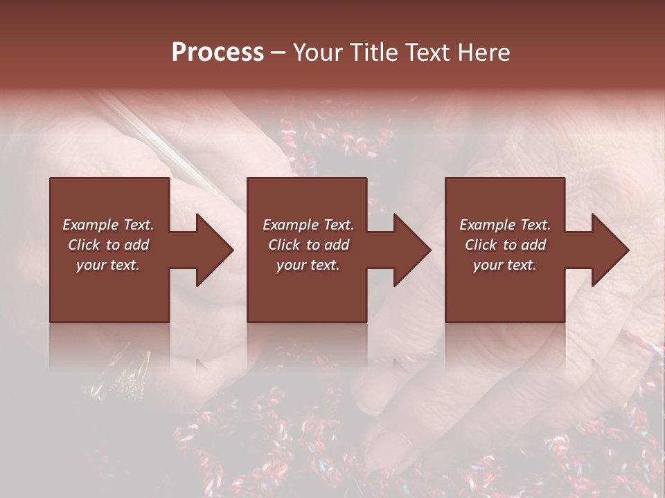 Senior Or Grandmother's Hands Crocheting PowerPoint Template