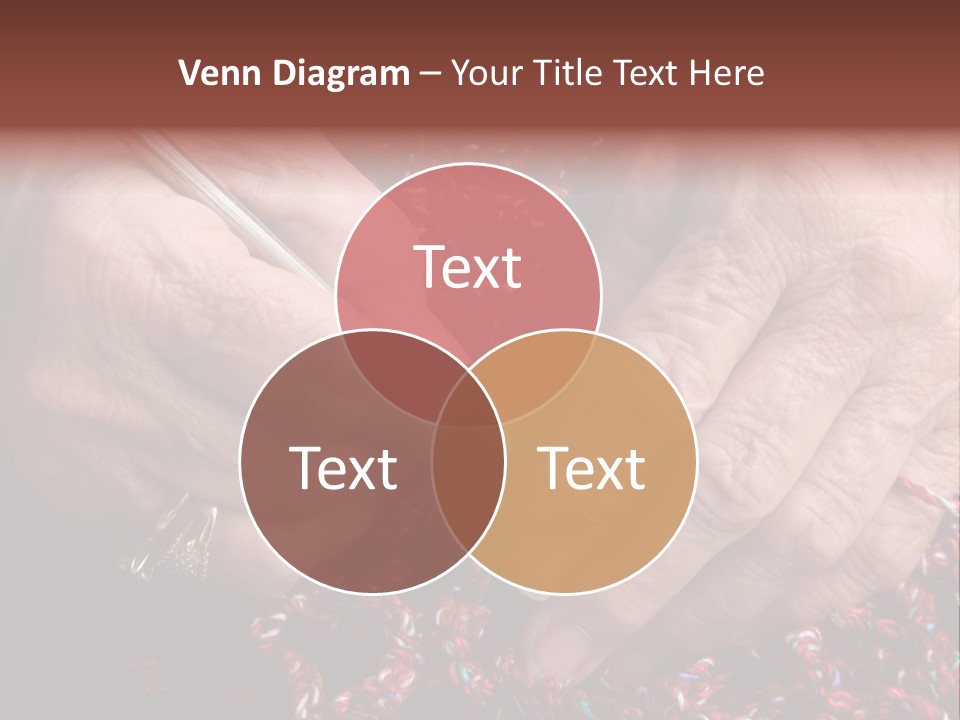 Senior Or Grandmother's Hands Crocheting PowerPoint Template