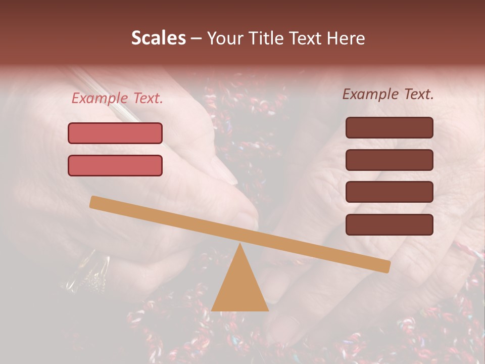 Senior Or Grandmother's Hands Crocheting PowerPoint Template