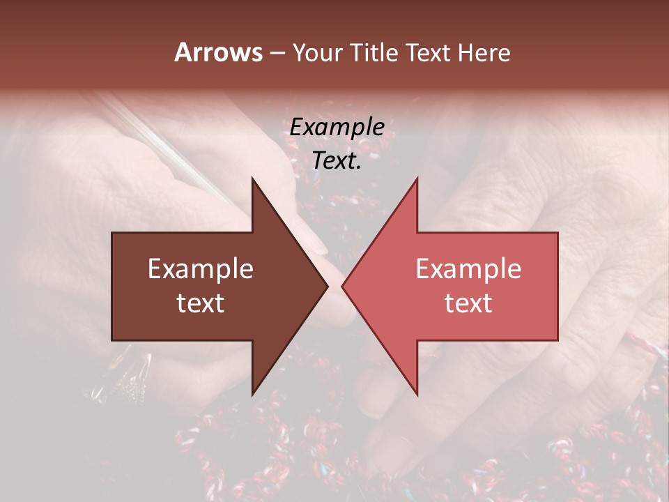 Senior Or Grandmother's Hands Crocheting PowerPoint Template