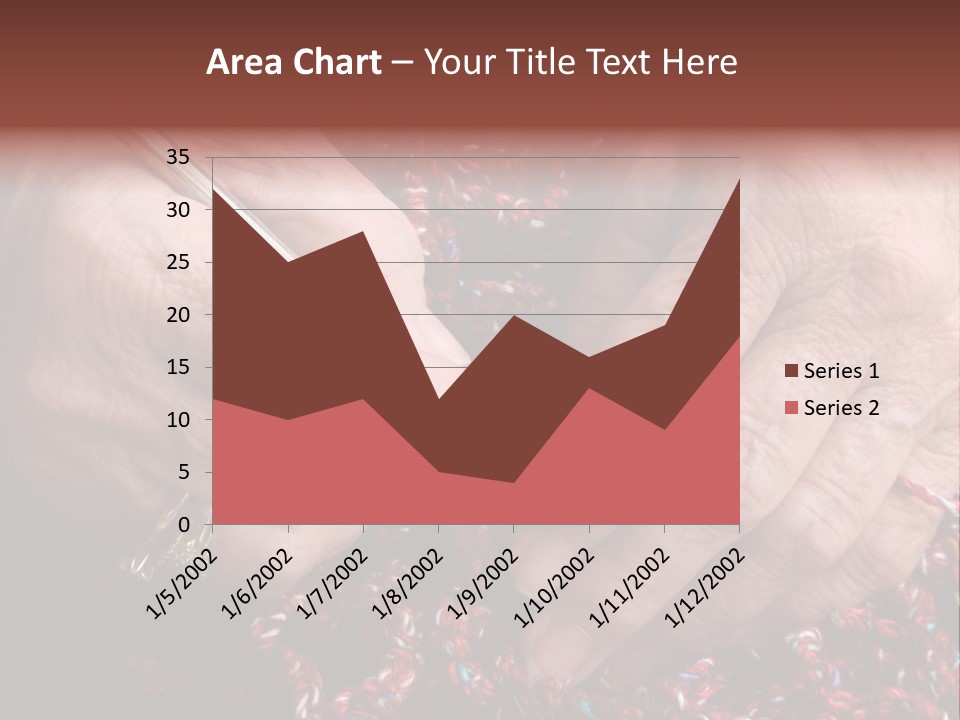 Senior Or Grandmother's Hands Crocheting PowerPoint Template