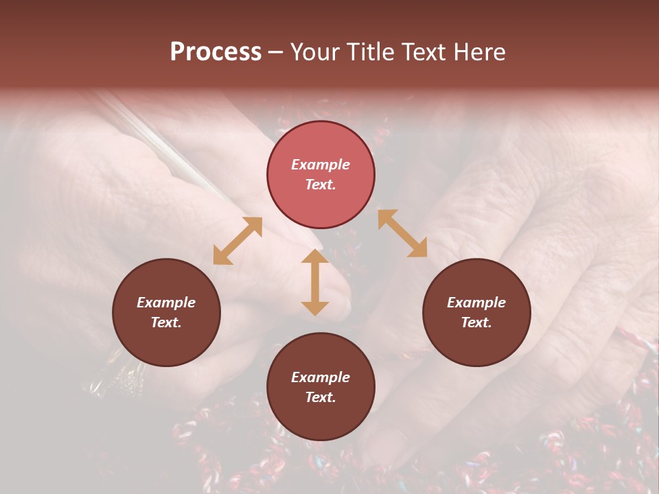 Senior Or Grandmother's Hands Crocheting PowerPoint Template