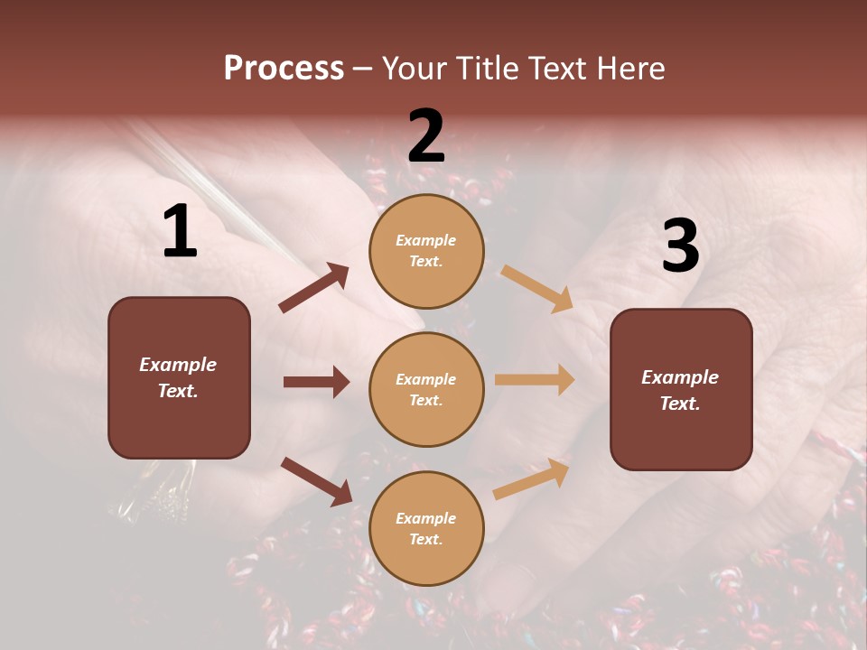 Senior Or Grandmother's Hands Crocheting PowerPoint Template