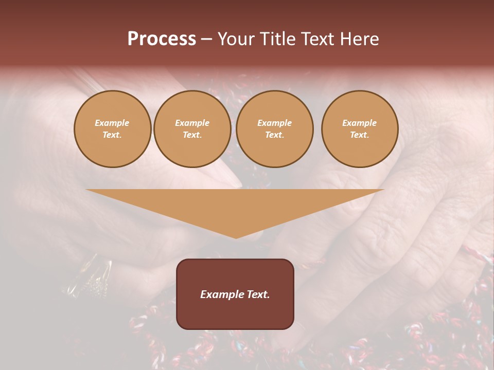 Senior Or Grandmother's Hands Crocheting PowerPoint Template