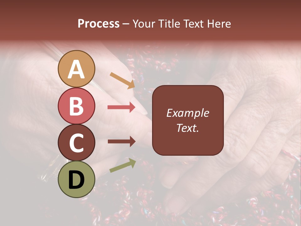 Senior Or Grandmother's Hands Crocheting PowerPoint Template