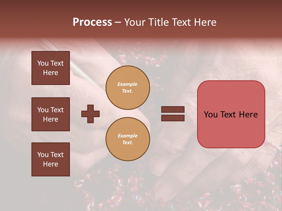 Senior Or Grandmother's Hands Crocheting PowerPoint Template