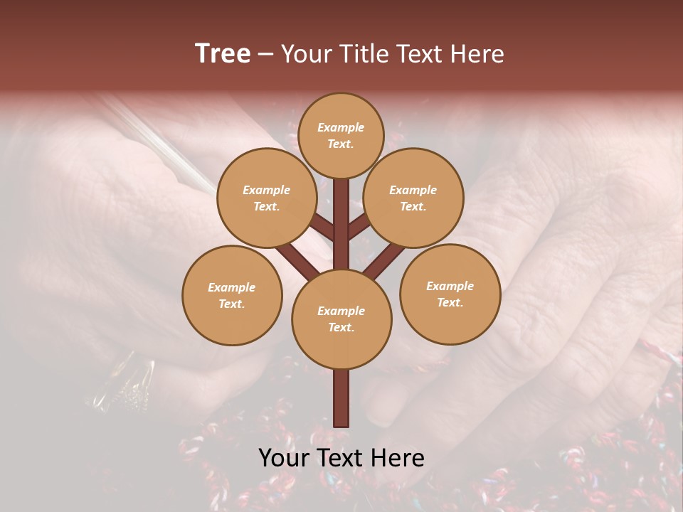 Senior Or Grandmother's Hands Crocheting PowerPoint Template