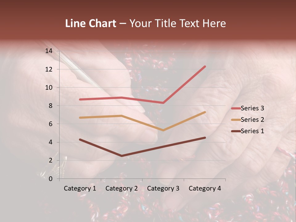Senior Or Grandmother's Hands Crocheting PowerPoint Template