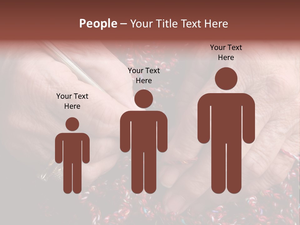 Senior Or Grandmother's Hands Crocheting PowerPoint Template