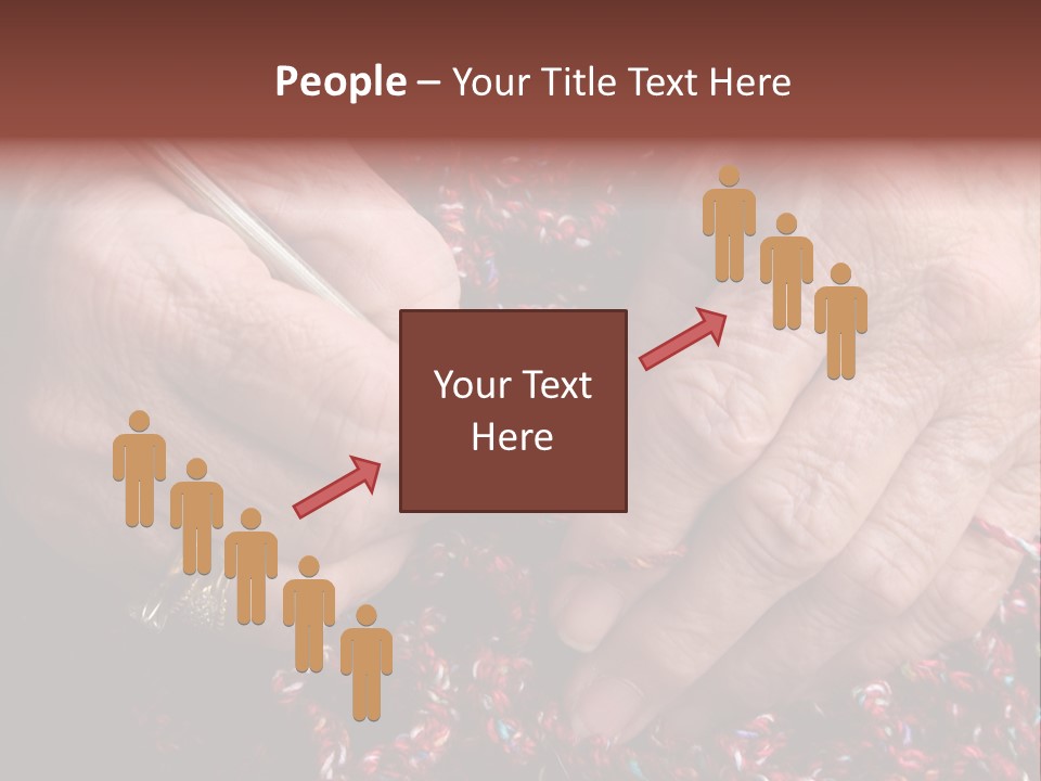 Senior Or Grandmother's Hands Crocheting PowerPoint Template