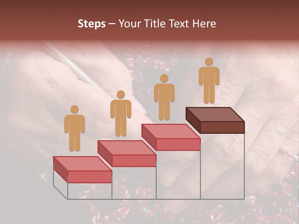 Senior Or Grandmother's Hands Crocheting PowerPoint Template