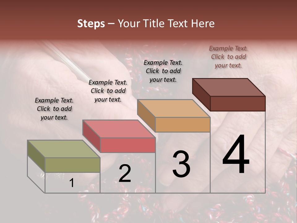 Senior Or Grandmother's Hands Crocheting PowerPoint Template