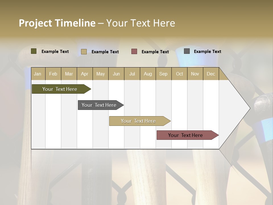 Baseball Bats Leaning Against A Batting Cage Fence. PowerPoint Template