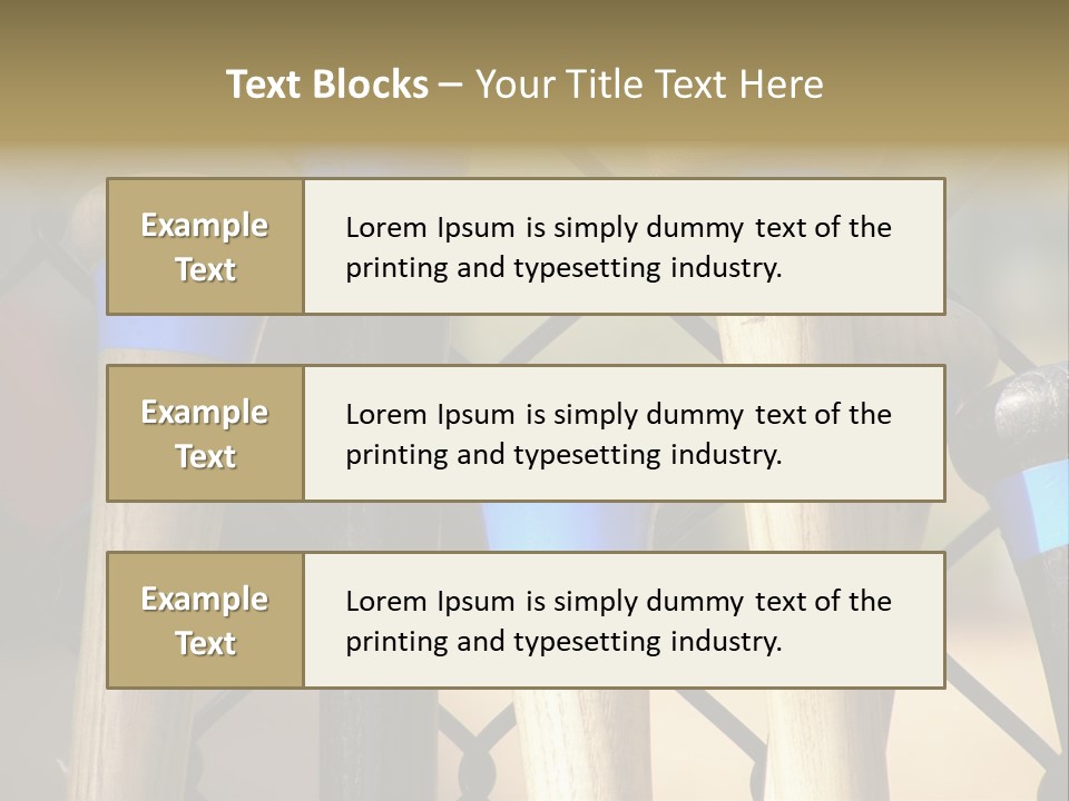 Baseball Bats Leaning Against A Batting Cage Fence. PowerPoint Template