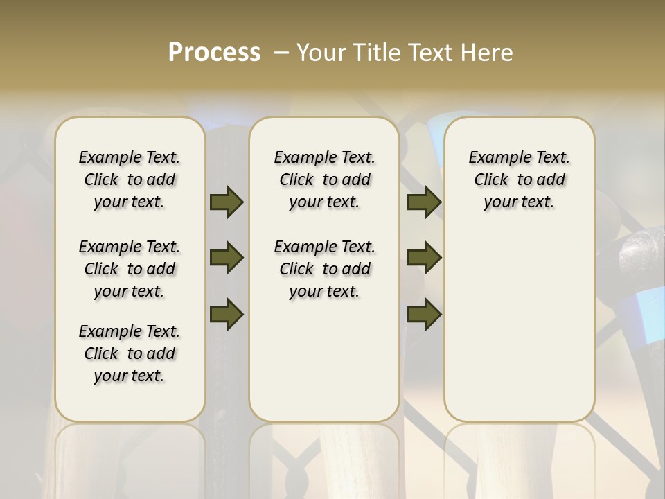 Baseball Bats Leaning Against A Batting Cage Fence. PowerPoint Template