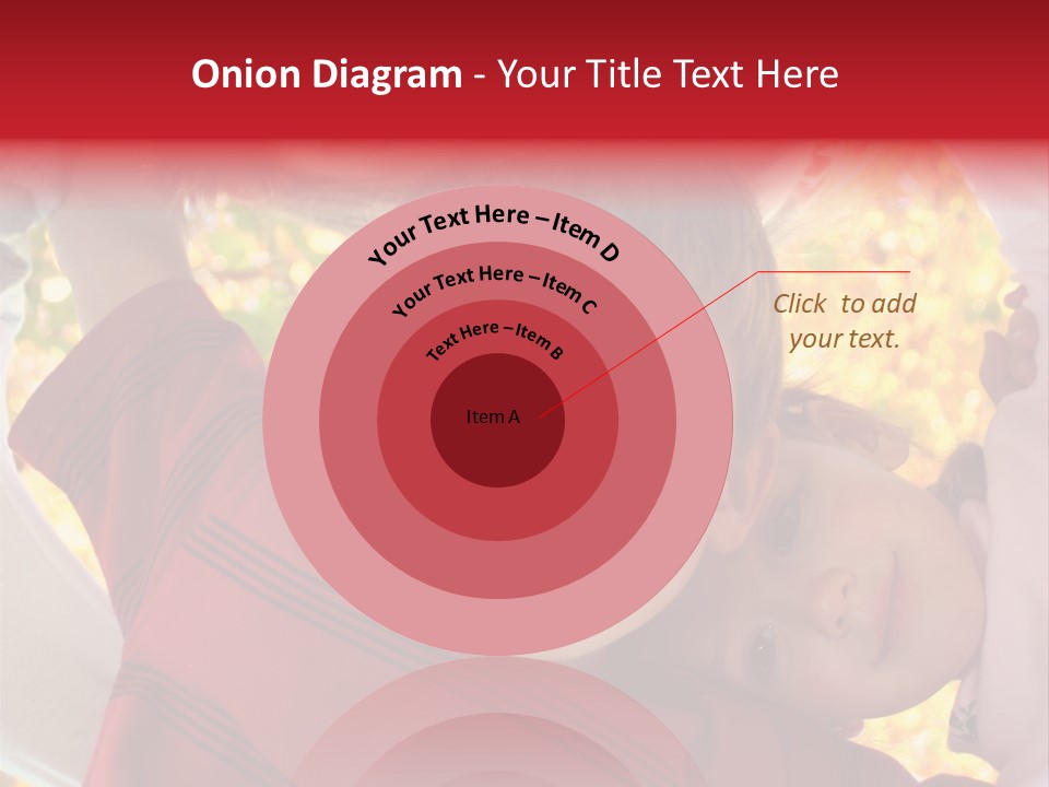 Four Smiling Children In Huddle On Autumn Day With Boy Prominent PowerPoint Template