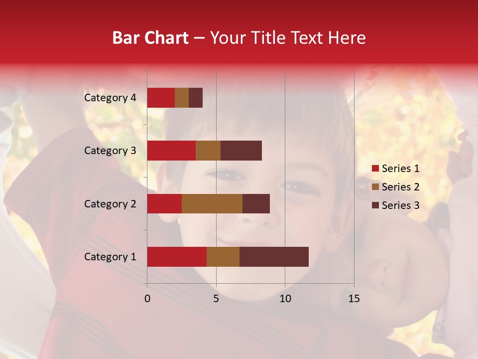 Four Smiling Children In Huddle On Autumn Day With Boy Prominent PowerPoint Template