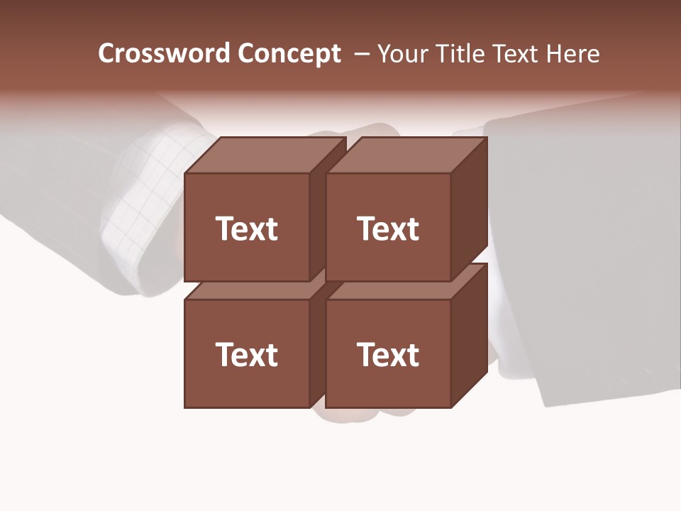 Two Men Shaking Hands Over A White Background PowerPoint Template