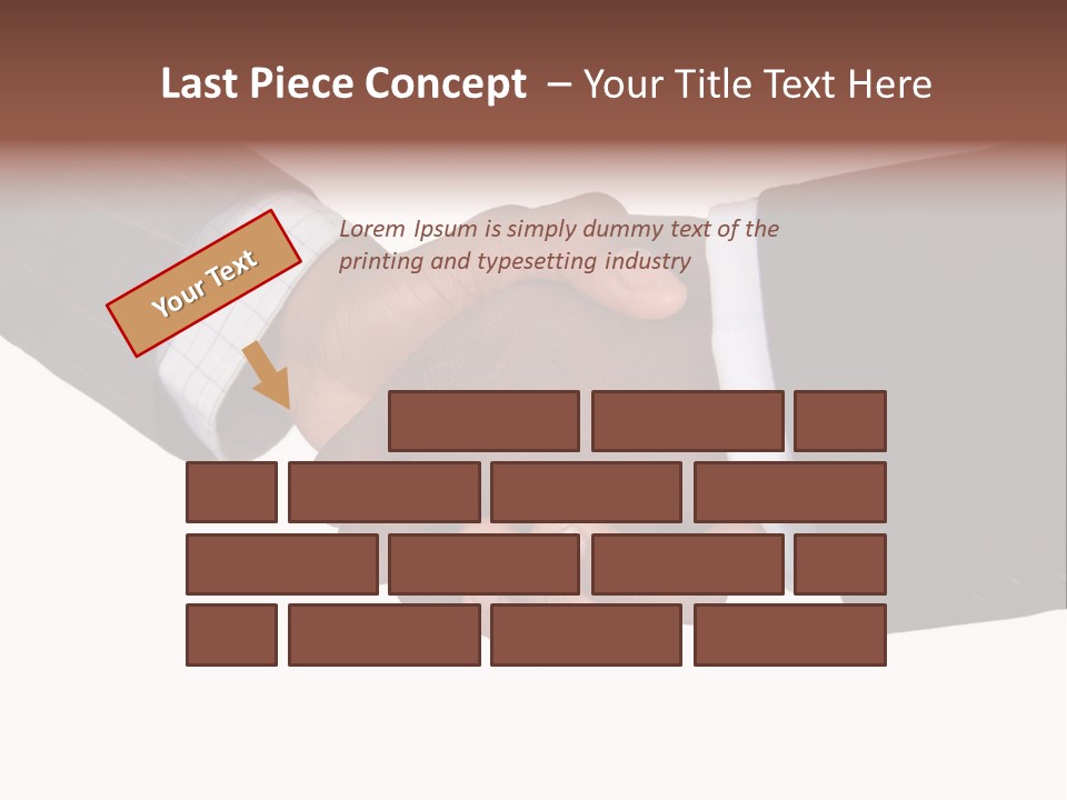 Two Men Shaking Hands Over A White Background PowerPoint Template