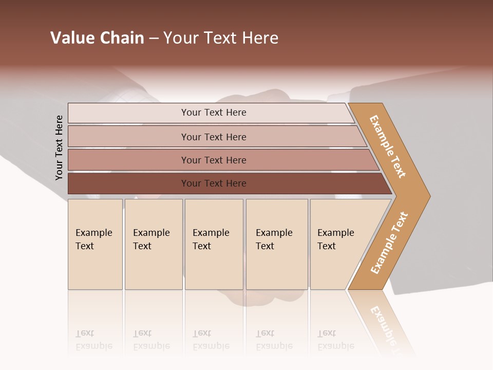 Two Men Shaking Hands Over A White Background PowerPoint Template