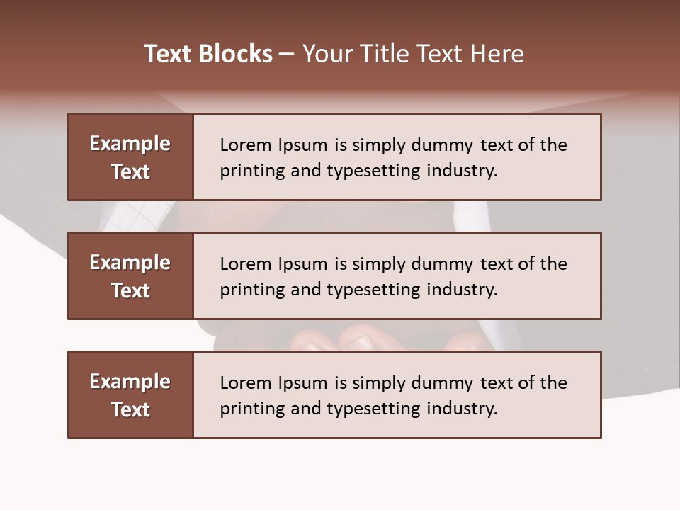 Two Men Shaking Hands Over A White Background PowerPoint Template