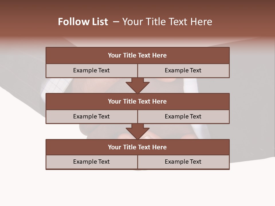Two Men Shaking Hands Over A White Background PowerPoint Template