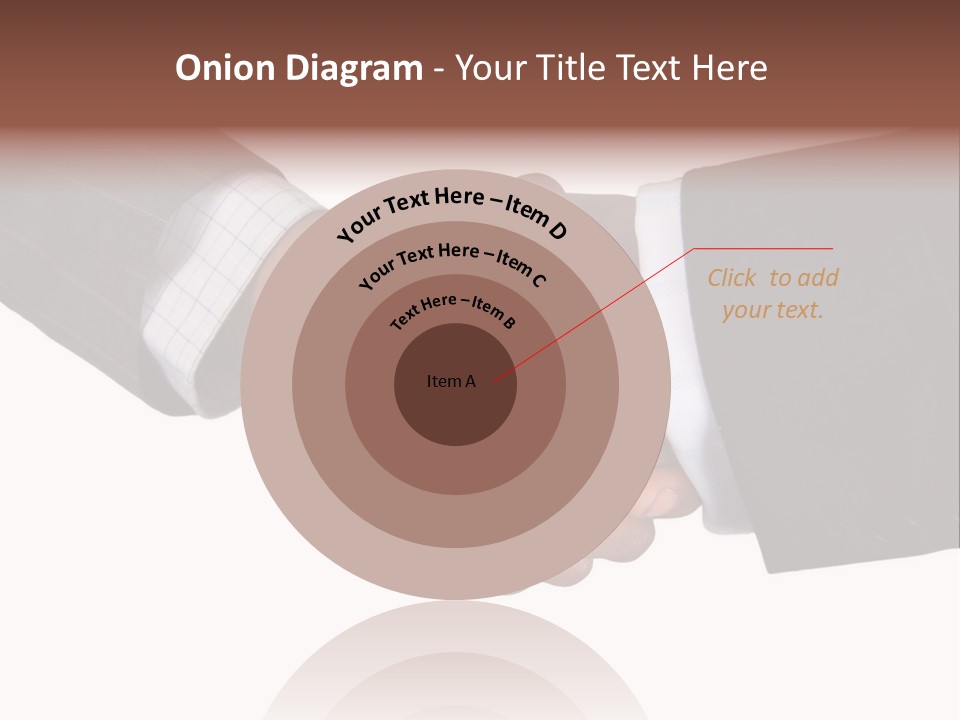 Two Men Shaking Hands Over A White Background PowerPoint Template