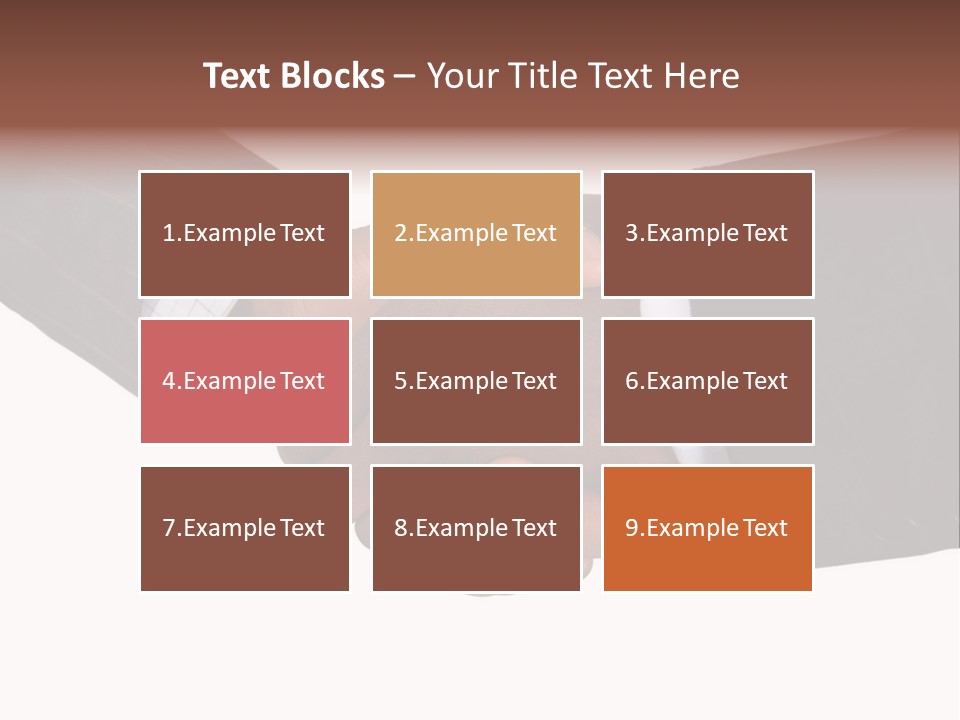 Two Men Shaking Hands Over A White Background PowerPoint Template