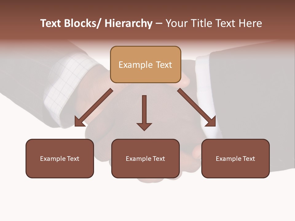 Two Men Shaking Hands Over A White Background PowerPoint Template
