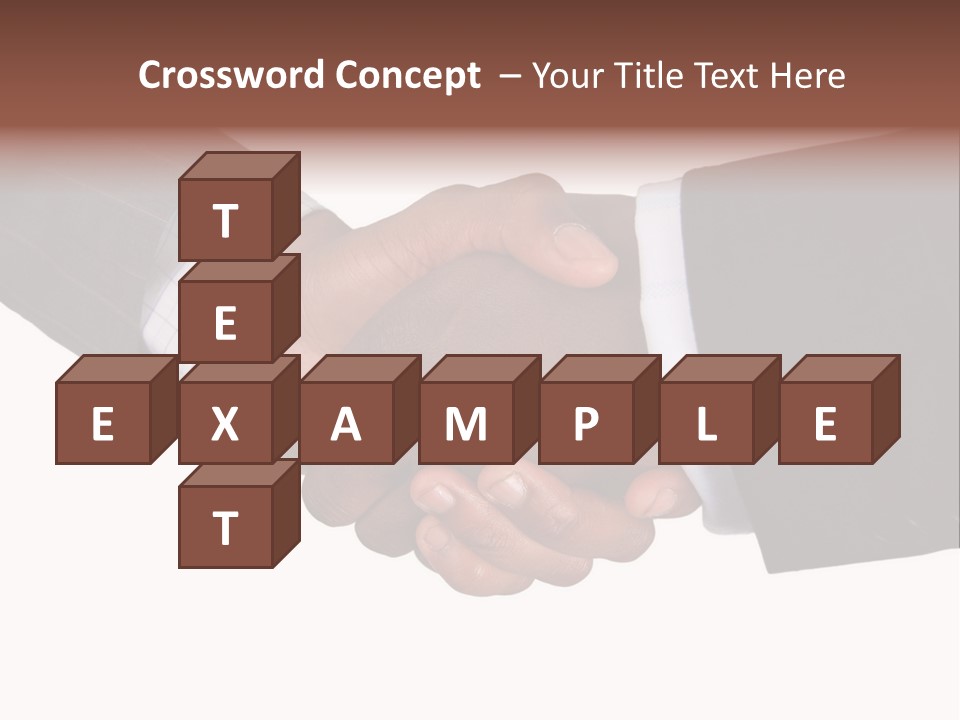 Two Men Shaking Hands Over A White Background PowerPoint Template