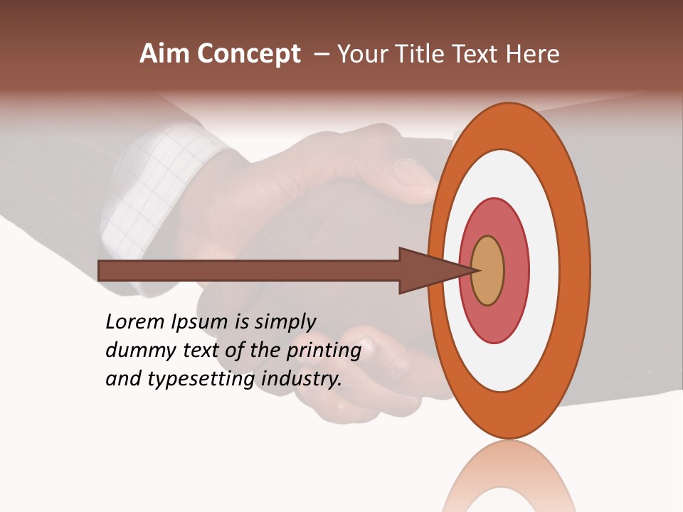 Two Men Shaking Hands Over A White Background PowerPoint Template