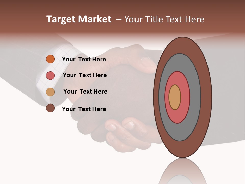 Two Men Shaking Hands Over A White Background PowerPoint Template