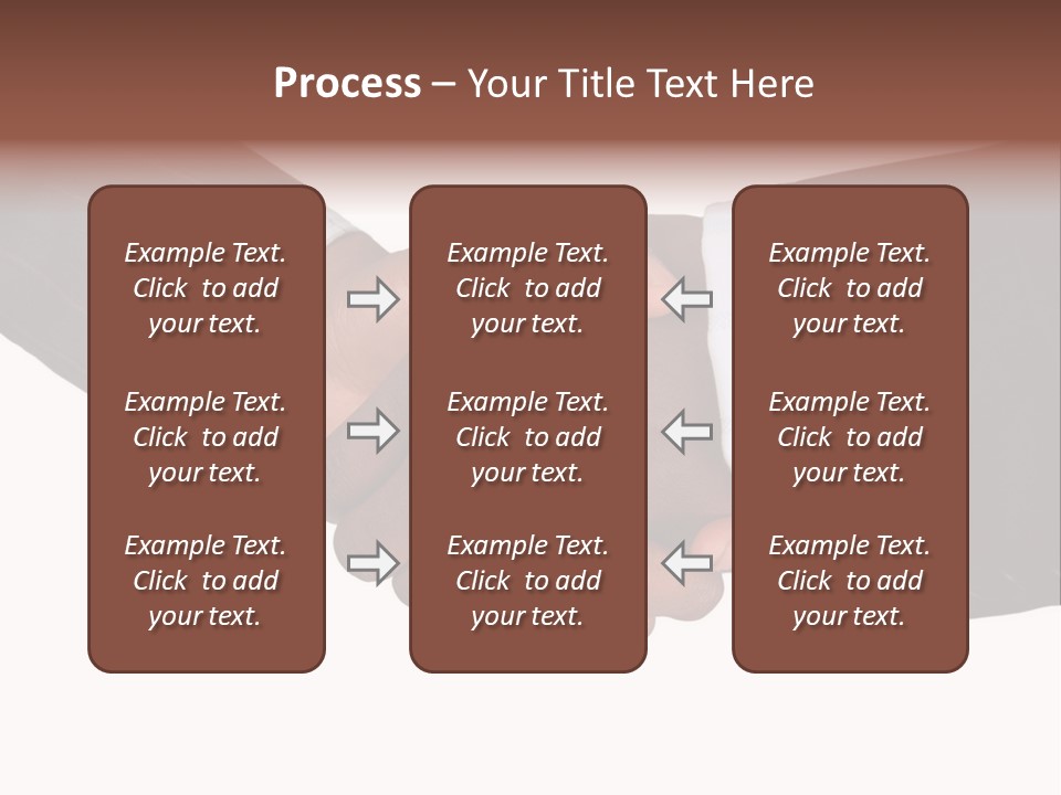 Two Men Shaking Hands Over A White Background PowerPoint Template