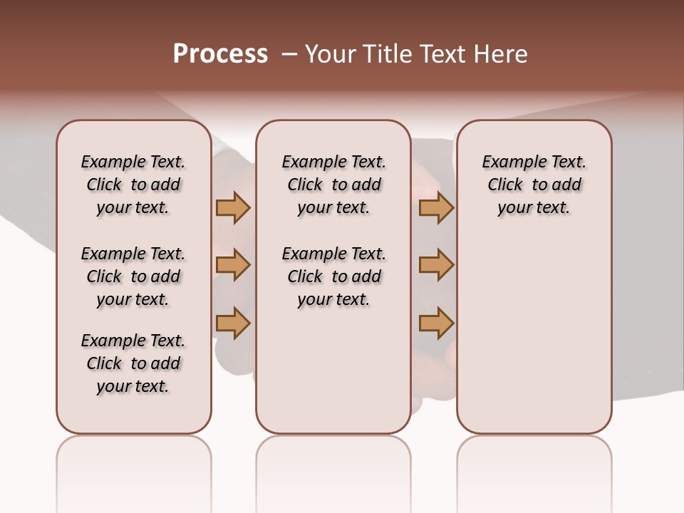 Two Men Shaking Hands Over A White Background PowerPoint Template