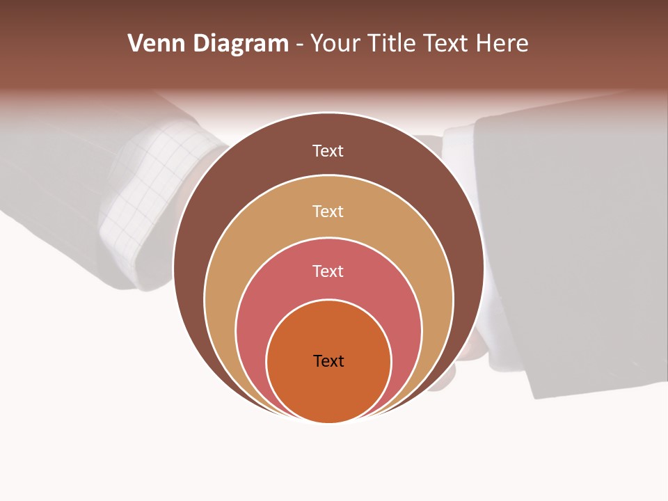 Two Men Shaking Hands Over A White Background PowerPoint Template