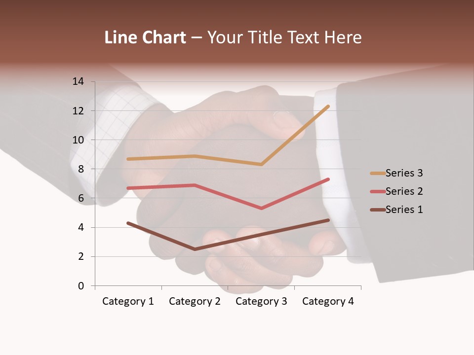 Two Men Shaking Hands Over A White Background PowerPoint Template