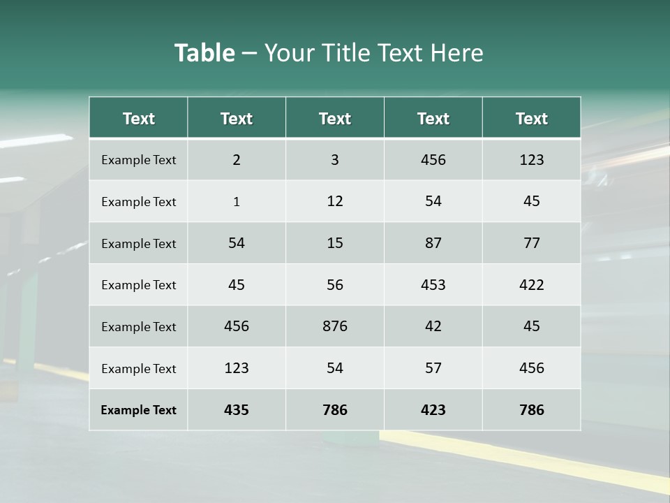 A Train Moving Through A Train Station Powerpoint Presentation PowerPoint Template