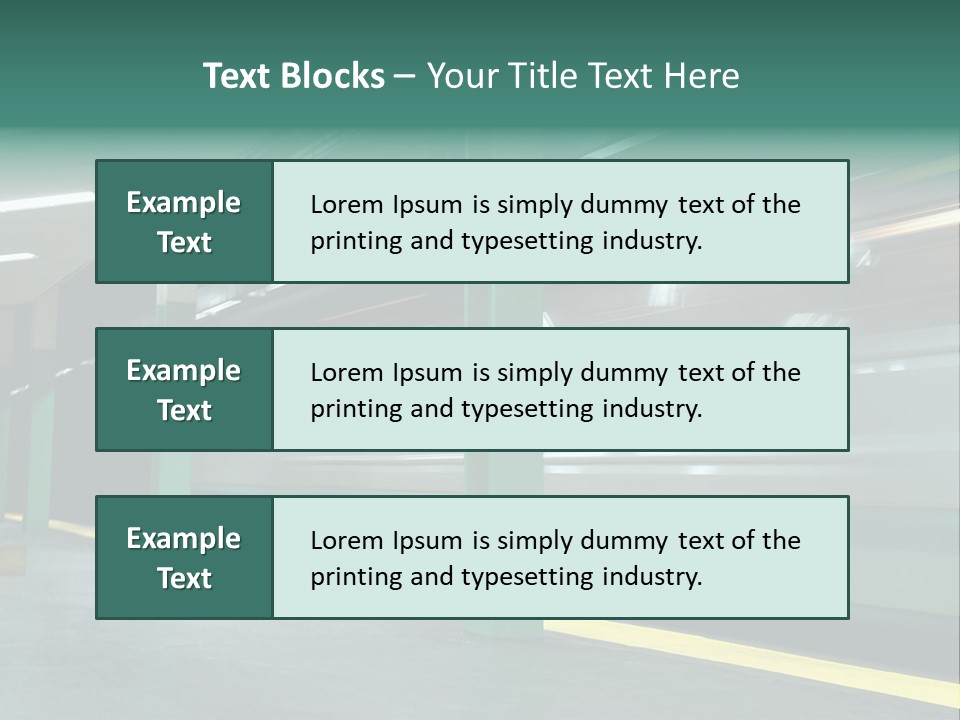 A Train Moving Through A Train Station Powerpoint Presentation PowerPoint Template