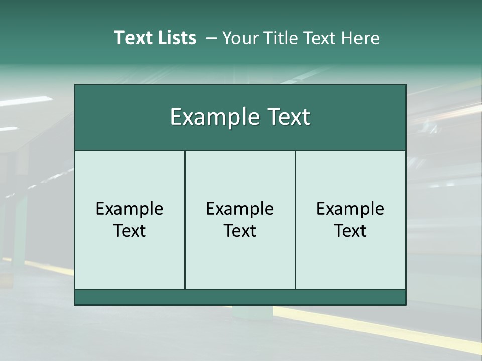 A Train Moving Through A Train Station Powerpoint Presentation PowerPoint Template