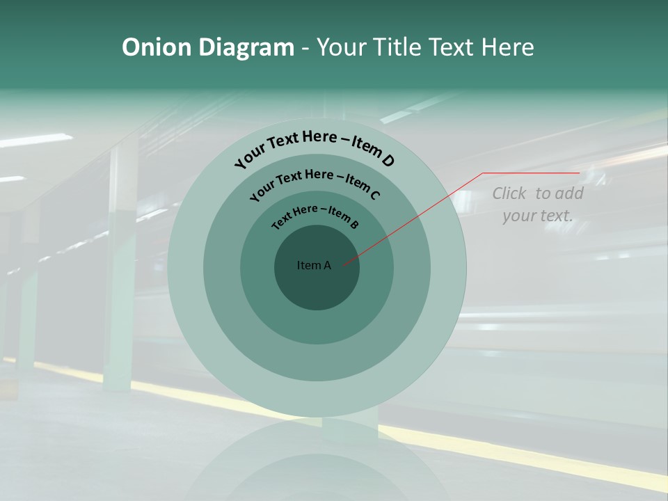 A Train Moving Through A Train Station Powerpoint Presentation PowerPoint Template