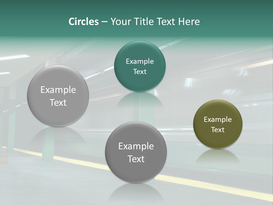 A Train Moving Through A Train Station Powerpoint Presentation PowerPoint Template