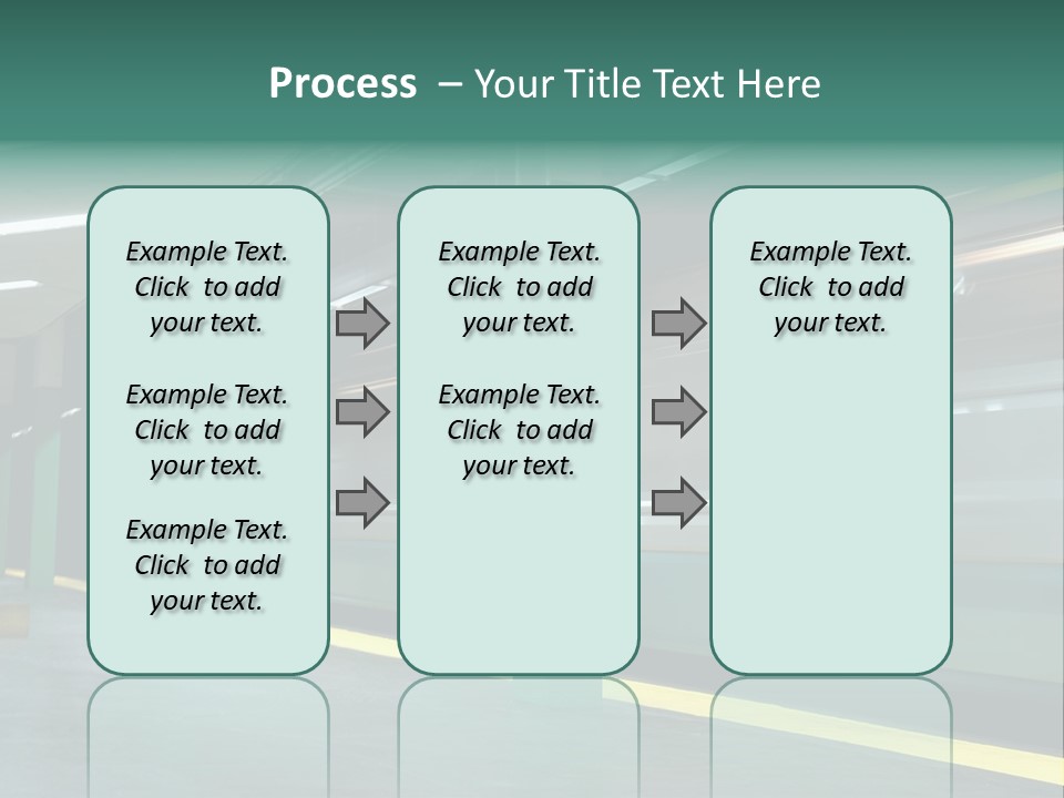 A Train Moving Through A Train Station Powerpoint Presentation PowerPoint Template