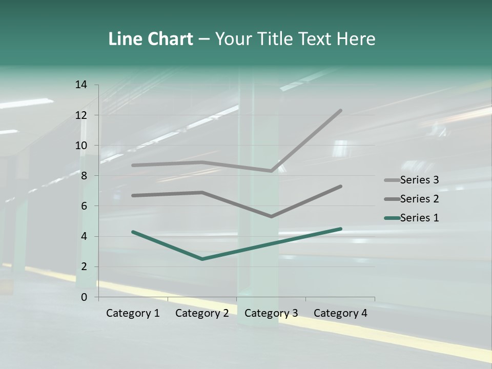 A Train Moving Through A Train Station Powerpoint Presentation PowerPoint Template