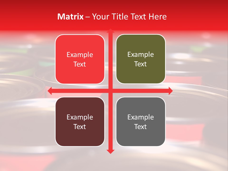 Food Cans For Charity Close Up Shot PowerPoint Template