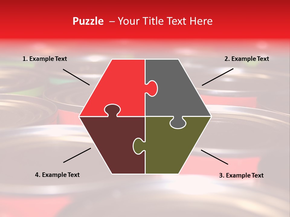 Food Cans For Charity Close Up Shot PowerPoint Template