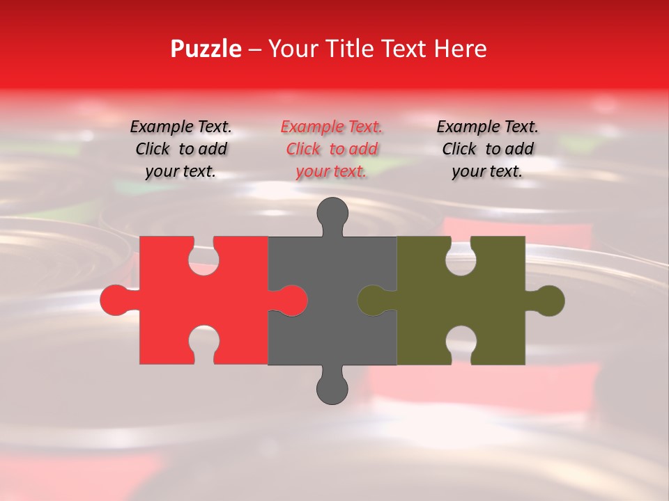 Food Cans For Charity Close Up Shot PowerPoint Template