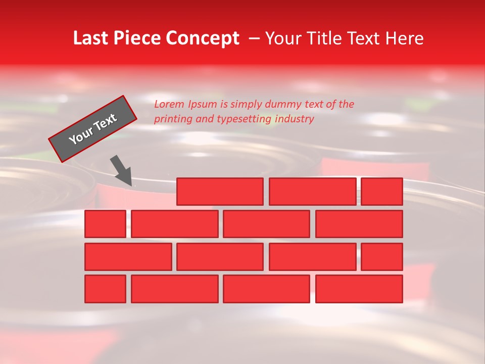 Food Cans For Charity Close Up Shot PowerPoint Template