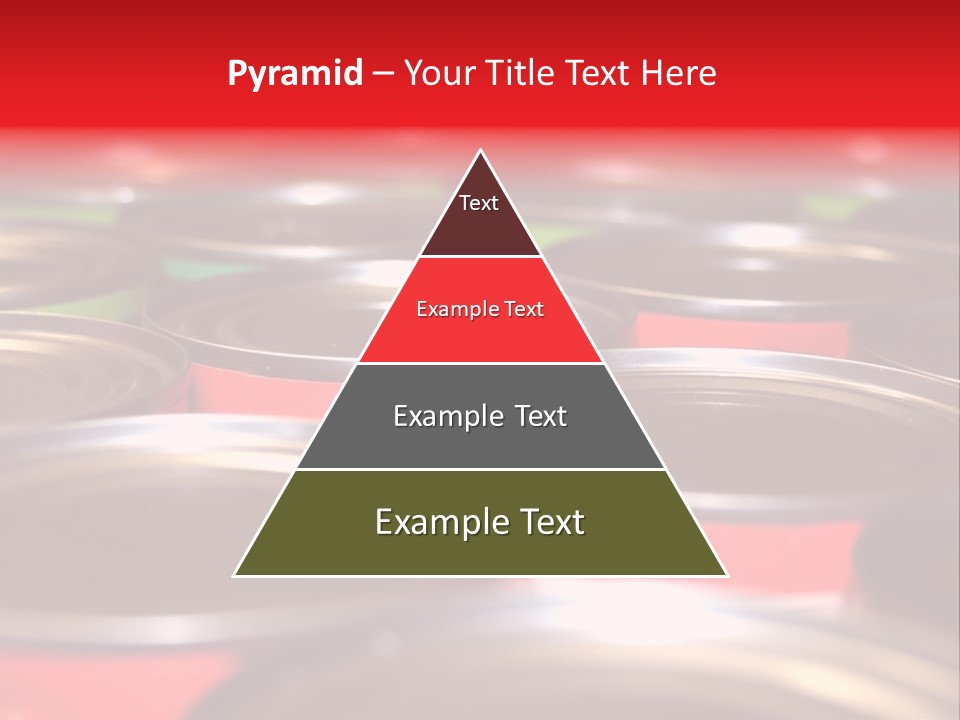 Food Cans For Charity Close Up Shot PowerPoint Template