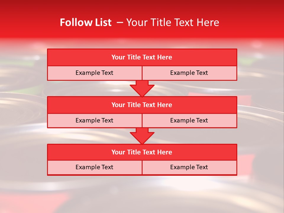 Food Cans For Charity Close Up Shot PowerPoint Template
