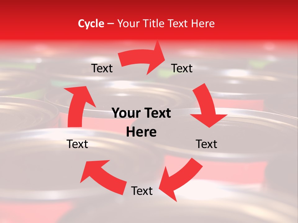 Food Cans For Charity Close Up Shot PowerPoint Template